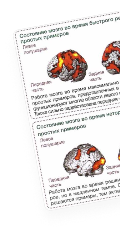 Пример изменения активности мозга